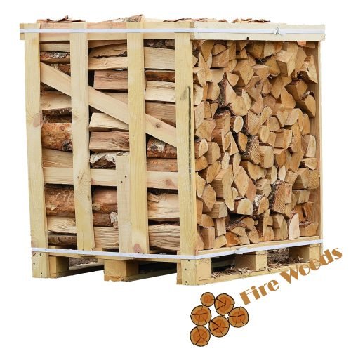 Beržo kaitrios malkos 1 m3 dėžėse